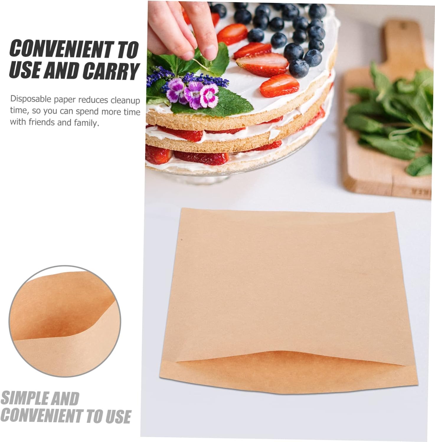Ipetboom 500pcs Disposables Kraft Paper Bread Bags Donut Wrapping Small Packaging Bags Oil-resistant