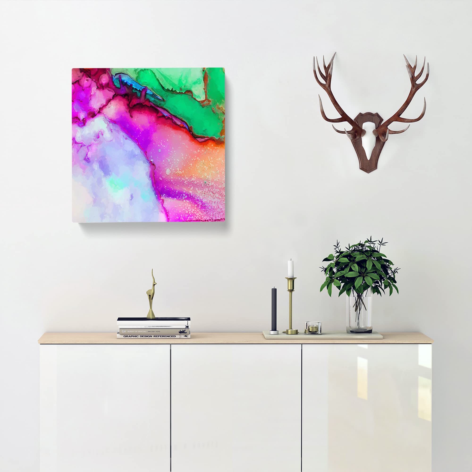 Ink Bliss Canvas Print, Mixed, 35L x 35W cm - Image 2