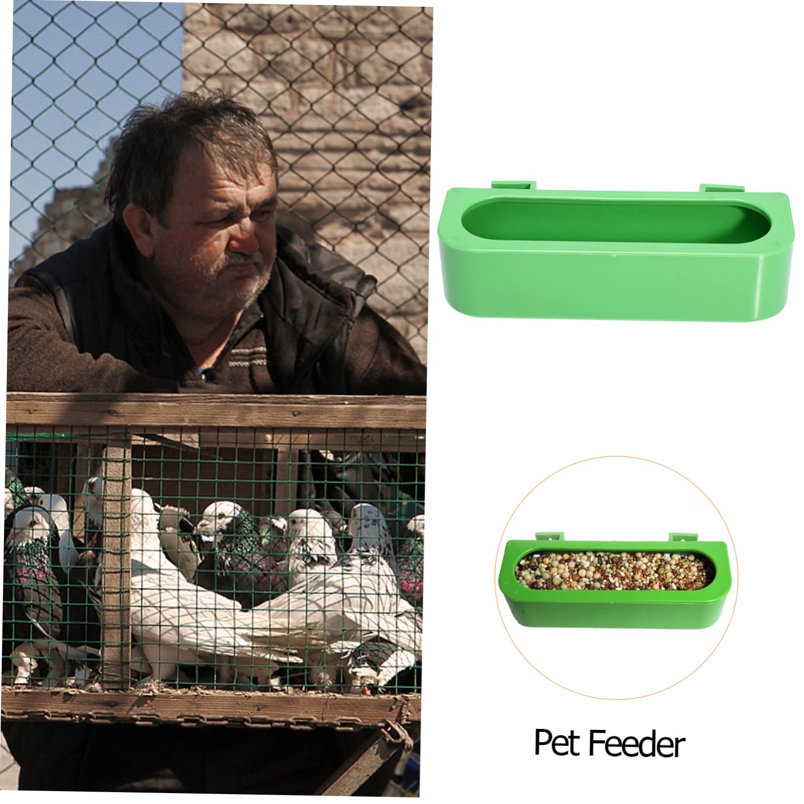SOIMISS 2 Set Mangiatoia Per Piccioni Mangiatoie Per Uccelli Selvatici Mangiatoia Per Piccioni Per Cibo Per i Gabbia Per Uccelli Per Cibo Gabbia Per 4 pezzi * 2