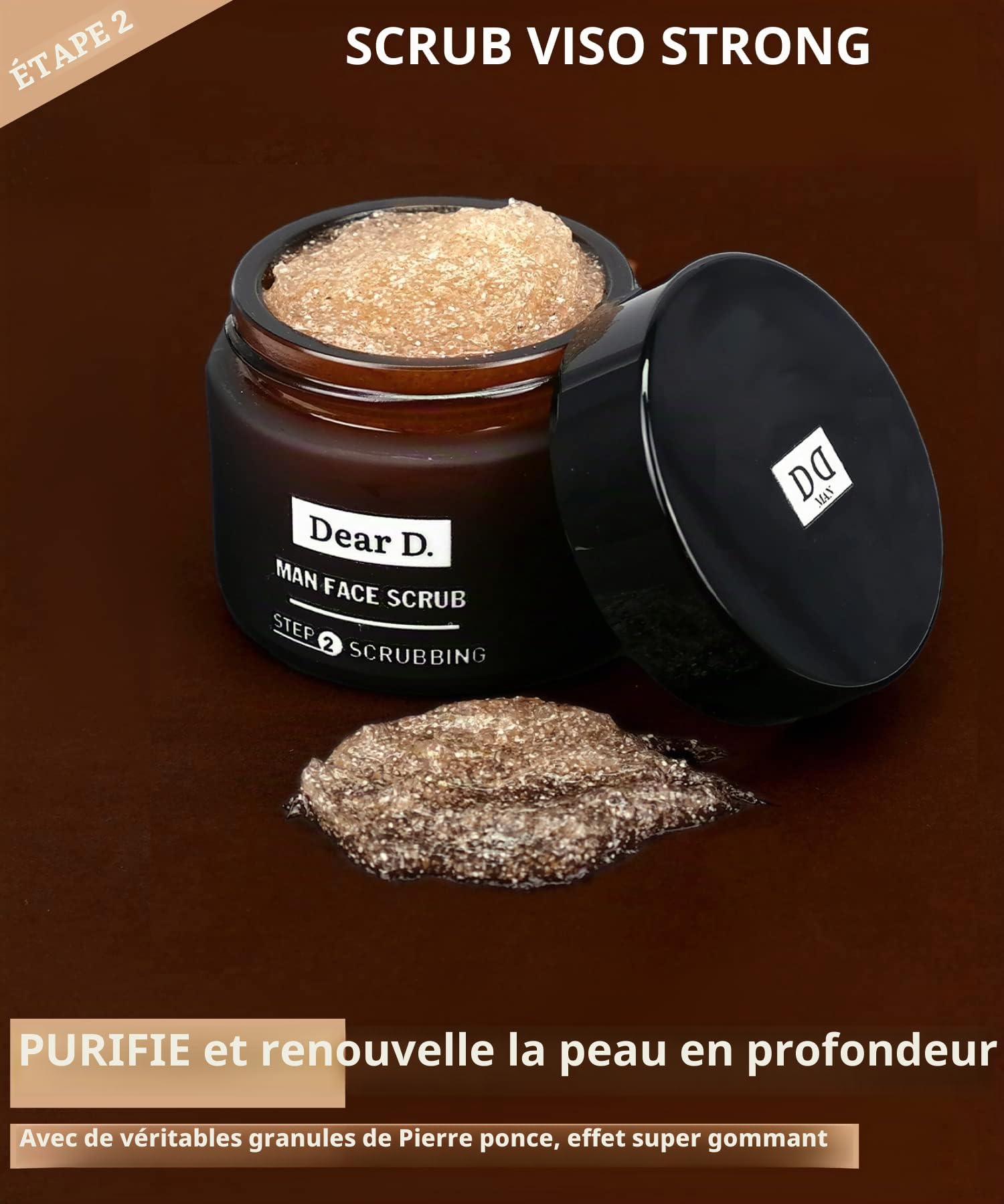 Dear D. Box Kit Skincare Pour Le Visage Supérieur | Routine Complète En 4 Étapes Avec Nettoyant Visage, Gommage Visage, Crème Hydratante, Crème Contour Des Yeux | Ensemble De Crèmes Pour Hommes