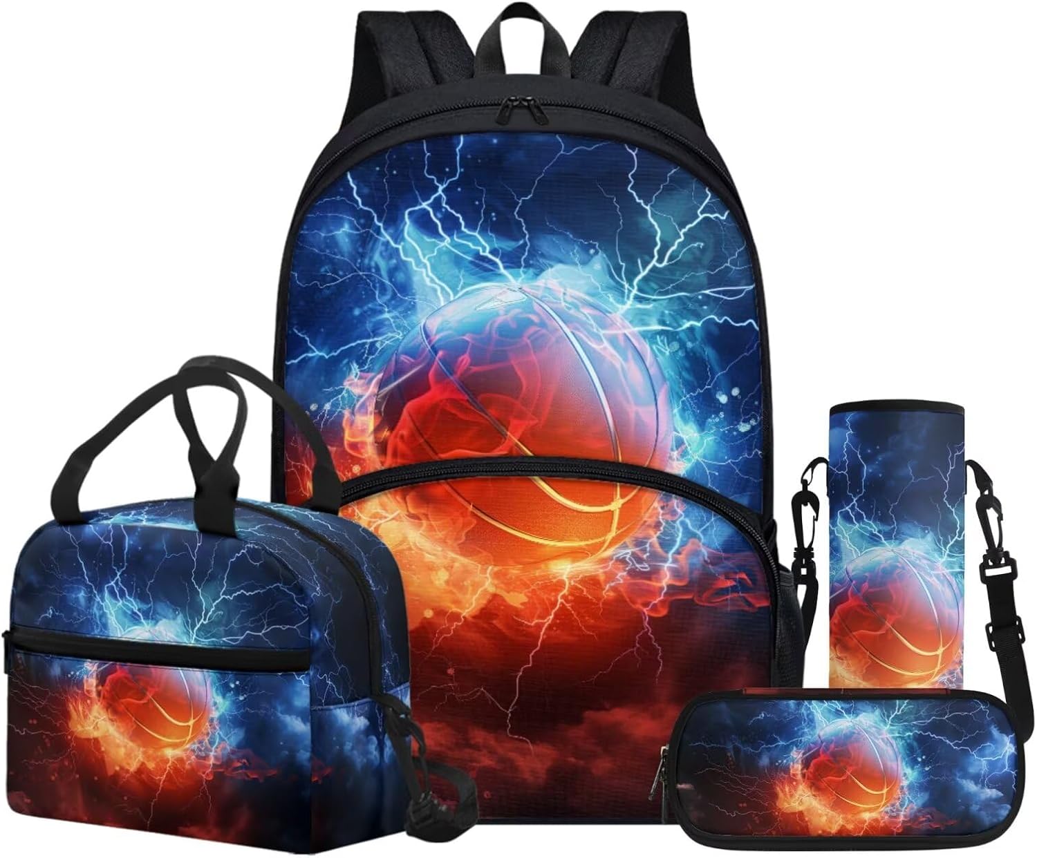 Funny Basketball Print Backpack for Girls 8-10 Elementary School Bag with Lunch Tote Bag Pencil Case Bottle Sleeve 4 in 1 Lightweight Backpack Purse Teens Camping Insulated Lunch Bag Funny Basketball Print Backpack for Girls 8-10 Elementary School Bag with Lunch Tote Bag Pencil Case Bottle Sleeve 4 in 1 Lightweight Backpack Purse Teens Camping Insulated Lunch Bag