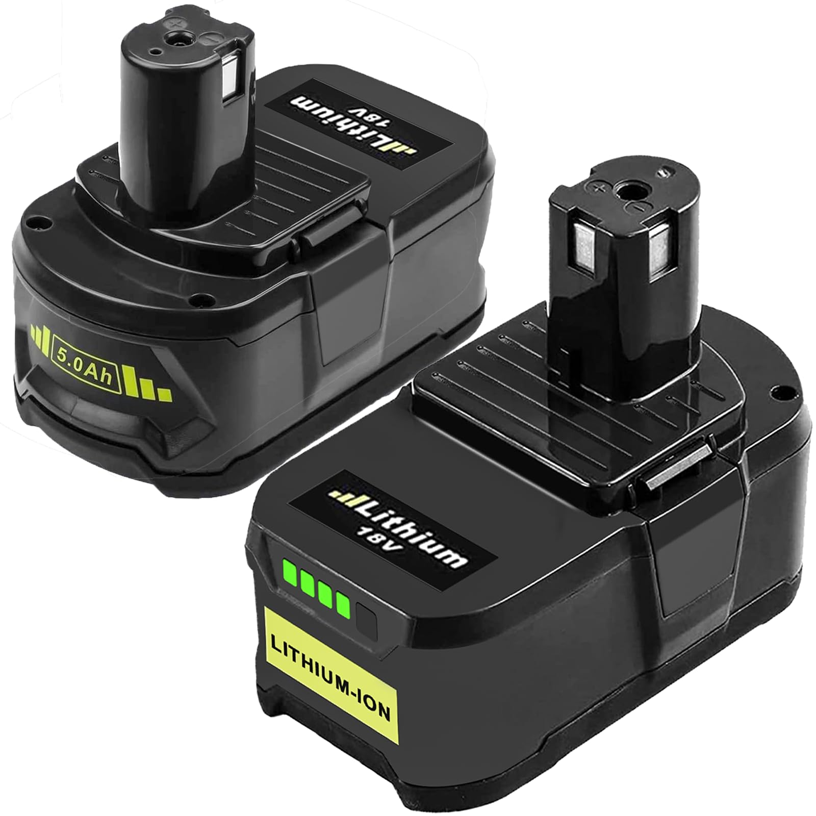 Batteries de Rechange Ryobi 18V 5000mAh B18L25 RB18L13 RB18L50 RB18L40 avec Indicateur LED