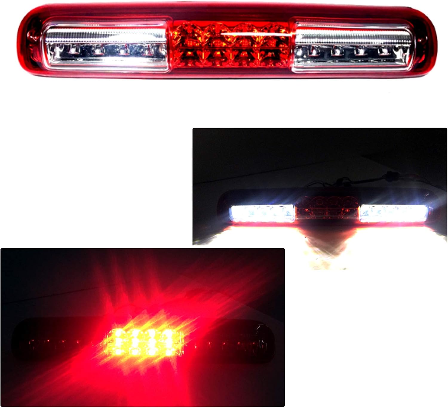AKKON - For Chevrolet Silverado GMC Sierra Replacement LED 3rd Brake Light Signal Third Cargo Stop Lamp Smoke