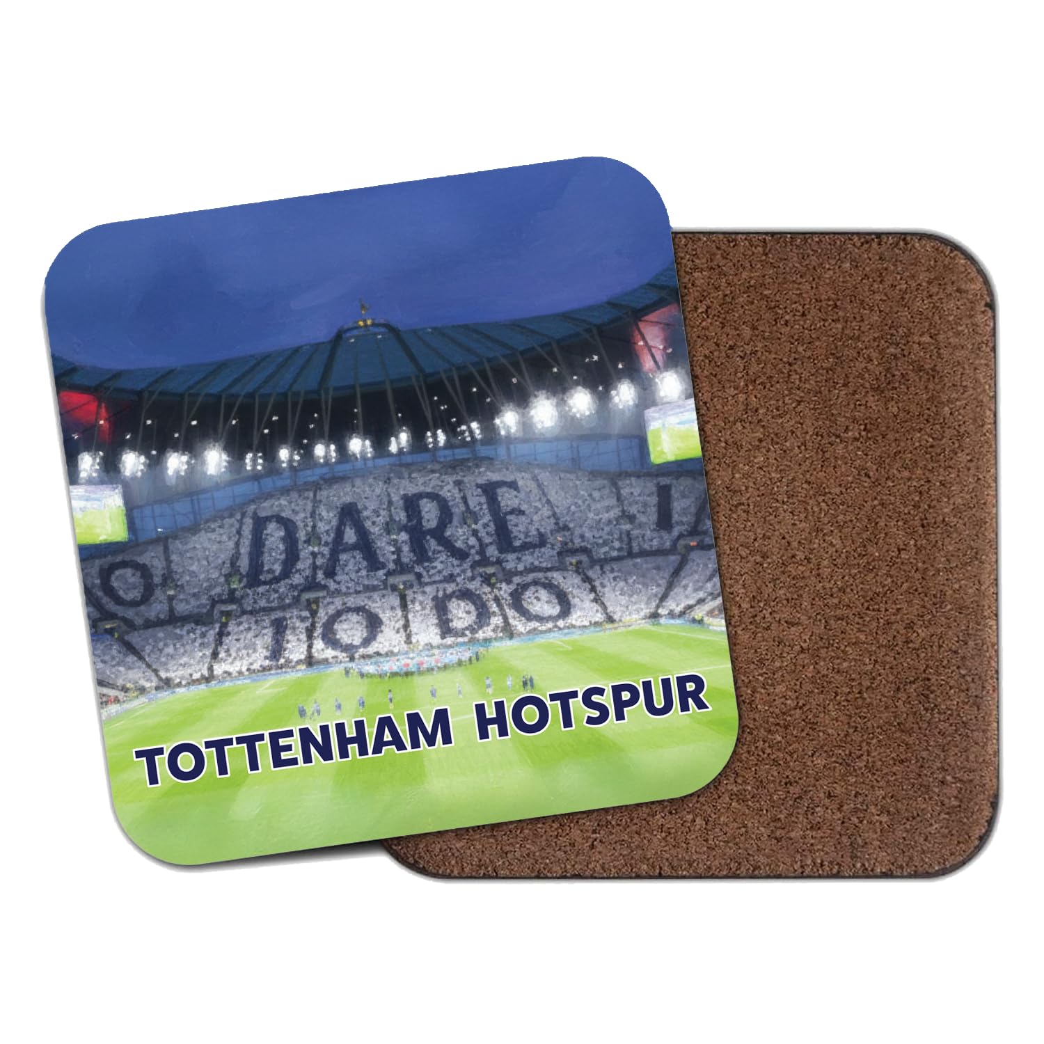 Willow Gifts Tottenham Hotspur Stadium Coasterc Football Ground Cork Backed Memorabilia Gift for Spurs Fans Footie Lovers Sports Collector