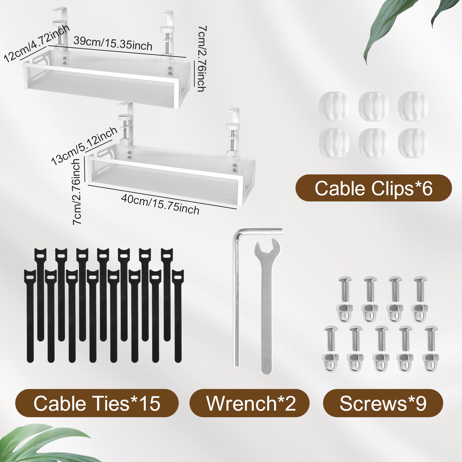 Under Desk Cable Management Tray 2 Pack - Image 4