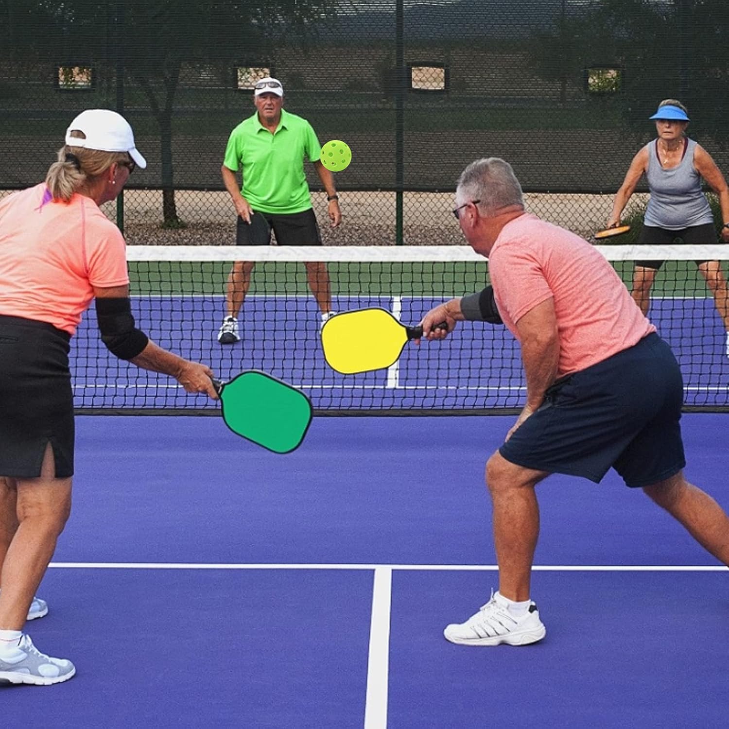 12 Pack Pickleball Balls Outdoor 40 Holes Training Pickle Ball
