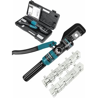 AMZCNC Hydraulic Crimping Pliers 4-70 mm  8T Crimping Pliers with 9 Dies