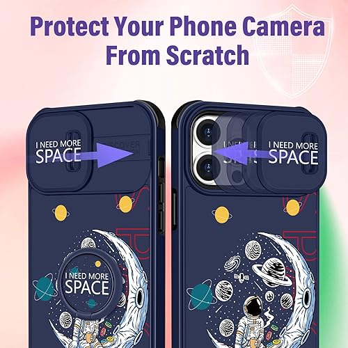 Miniatura 4 de Funda 2 en 1 para iPhone 11 Pro Max para mujeres, linda funda de teléfono para niñas, astronauta, divertida y divertida para adolescentes y niños,