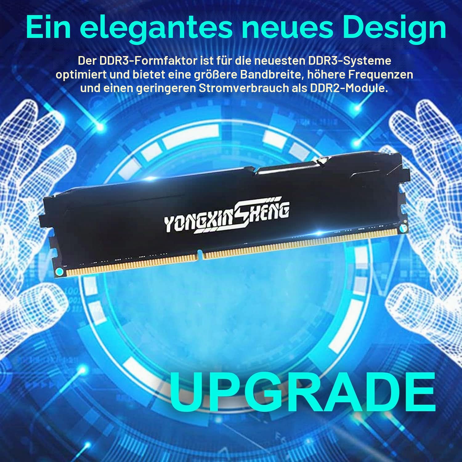 DDR3 16GB Kit (8GBx2) Desktop RAM 1600MHz PC3-12800 UDIMM Non-ECC Unbuffered 1.5V 2Rx8 Dual Rank 240 Pin CL11 PC Computer Memory Upgrade Module Arbeitsspeicher (Schwarz)