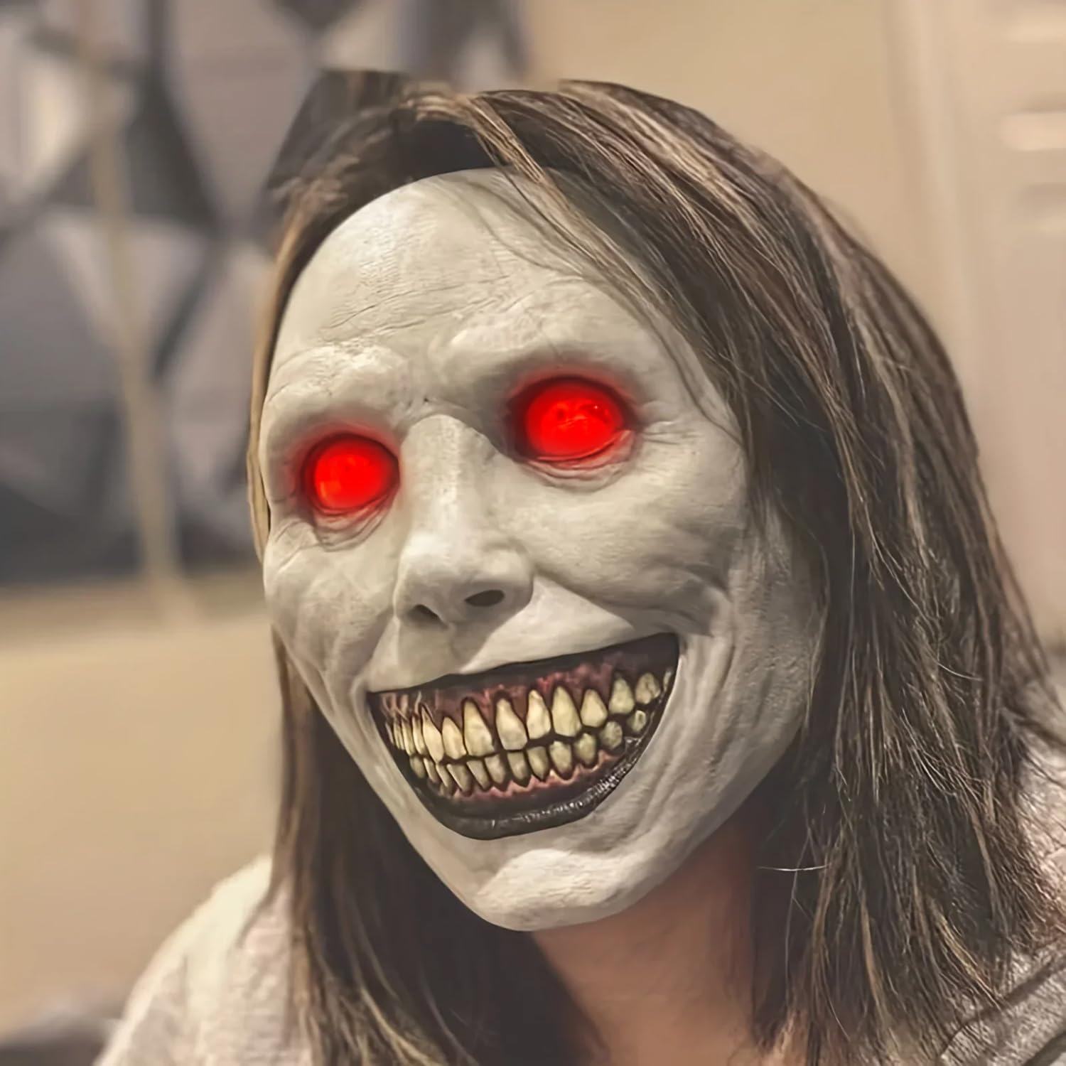 KQLHLHDYZ Halloween LED Masks, Halloween Scary Zombie Vampire Mask, Reusable LED Mask for for Cosplay Costume Festival Party - Image 3
