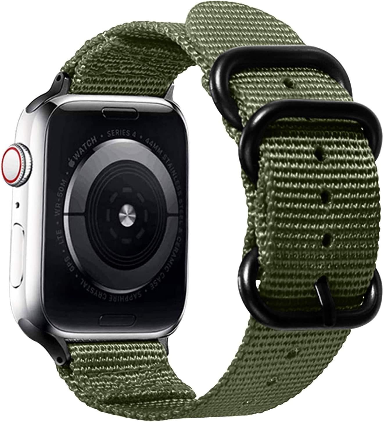 Watdoc Nylon Band Compatible with Apple Watch Band 38mm 40mm 42mm 44mm, Lightweight Breathable Sport Wrist Strap with Metal Buckle Compatible with iwatch Series 5/4/3/2/1
