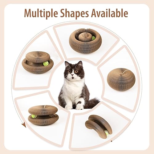 Miniatura 6 de Juguete de tablero rascador de órgano, juguete mágico de acordeón para gatos, arena para gatos, órgano cambiante (1 unidad)