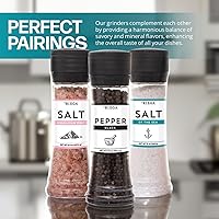 Vista 4 de Riega Molinillo de sal marina grande, molinillo de sal kosher grueso, 12 onzas (paquete de 1)