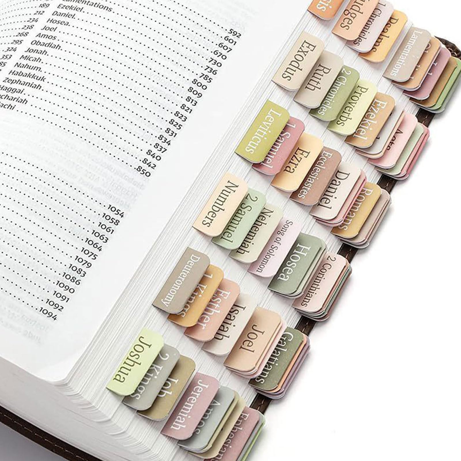 Pegatinas con pestañas laminadas de la Biblia, rosa y gris, 75 uds, regalo cristiano para mujeres