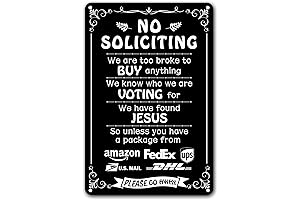 Bestylez Do Not Solicit Sign, 8 x 12 Inches (269)