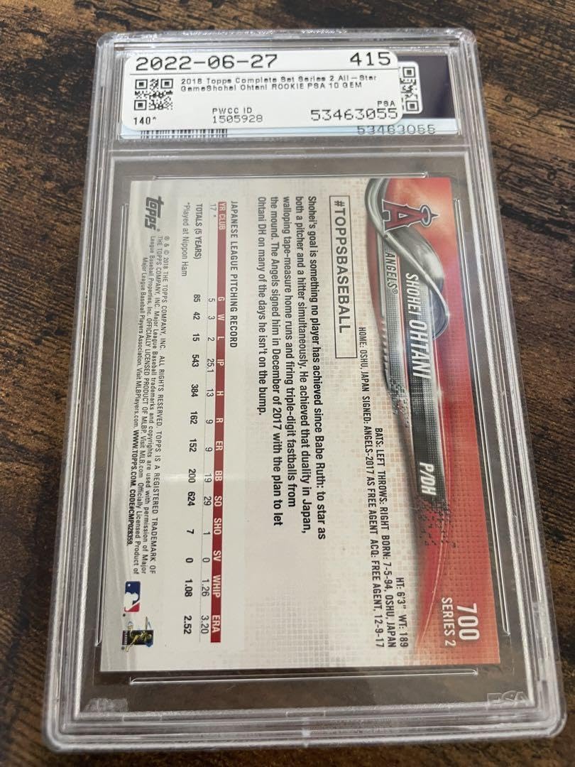 Amazon.co.jp: 大谷翔平 2018 Topps Complete Set All-Star