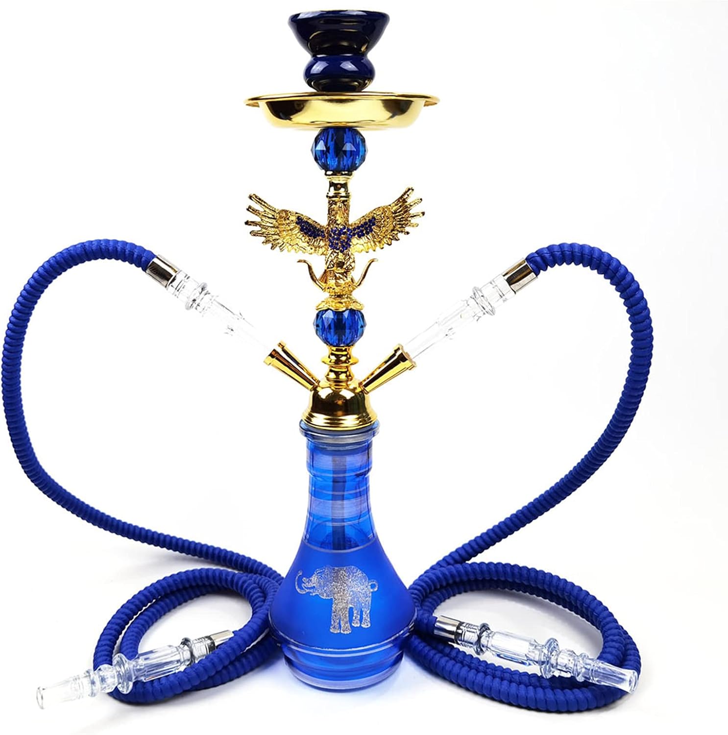 Guhih Hookah Shisha Set Set De Shisha Portátil, Accesorios De Tubería Shisha, Utilizado En Cafés, Bares, KTV, Azul