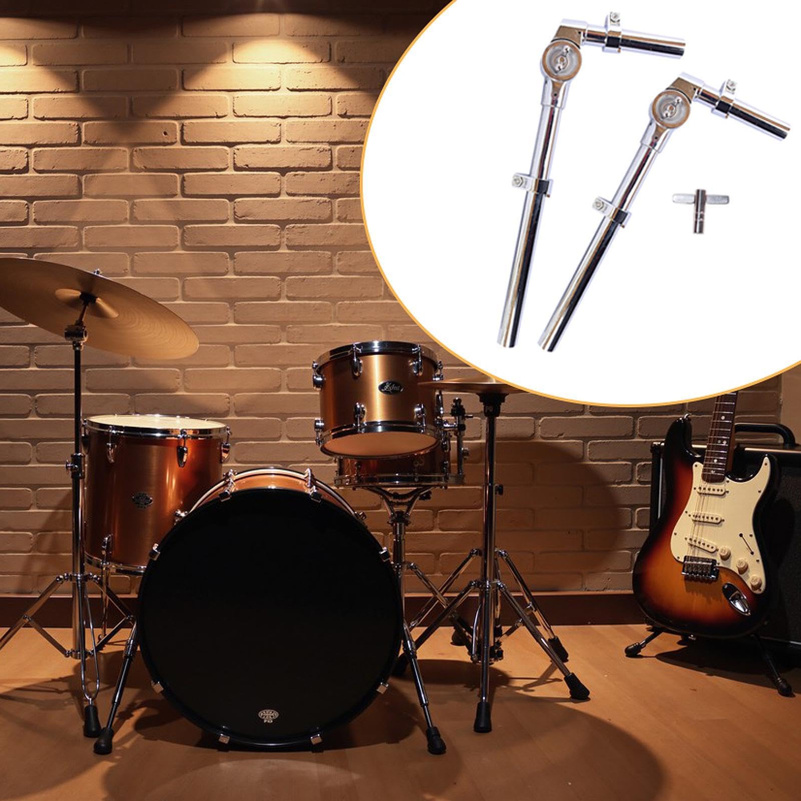 perfeclan Soporte para tambor, abrazadera de percusión, hardware estable, soporte de montaje de metal para, para bateristas de rendimiento, regalos, 2 Piezas