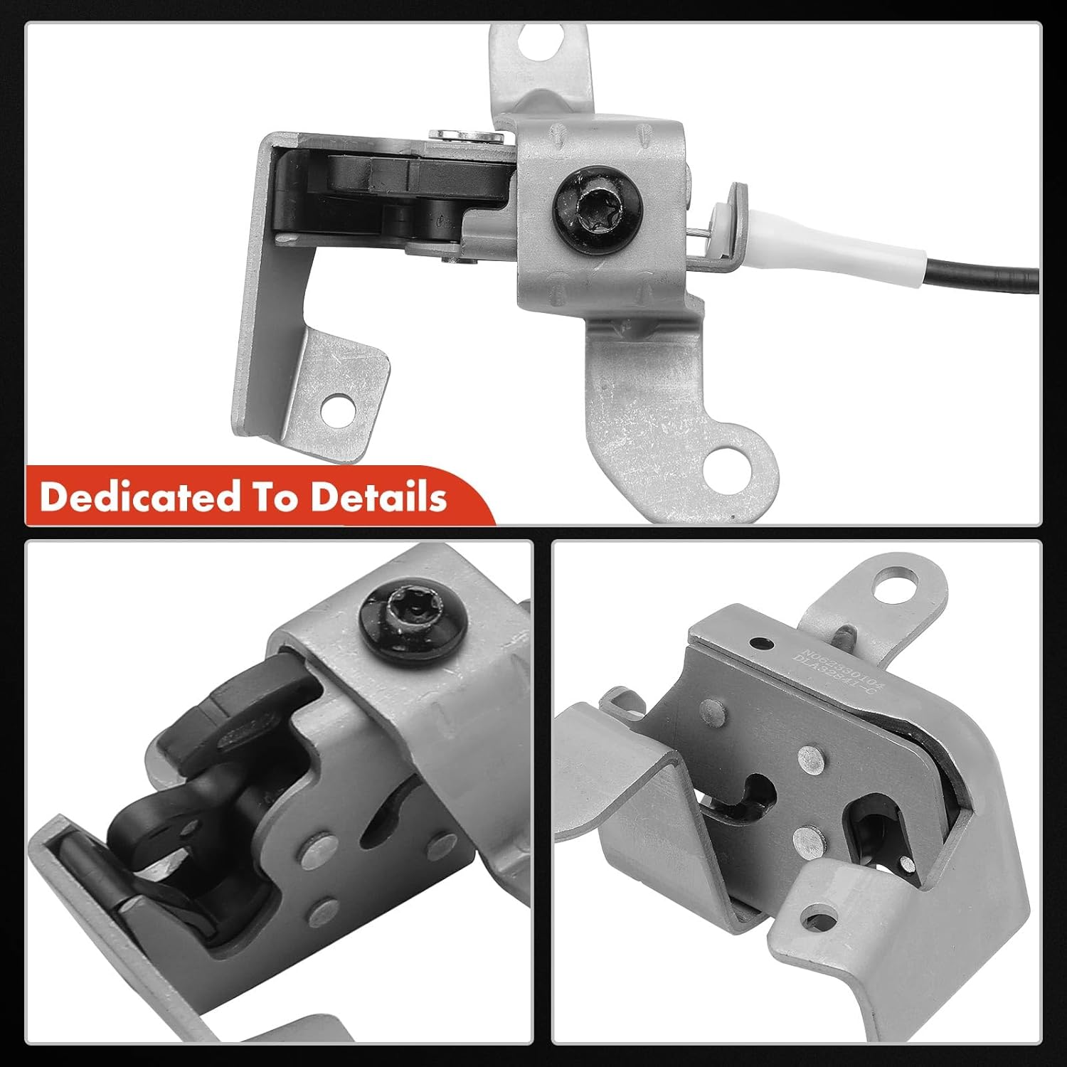 A-Premium Rear Left Upper Door Lock Actuator with Cable Compatible with 2017-2022 Ford F-250 Super Duty, F-350 Super Duty, Rear Driver Upper Side Door Latch with Cable