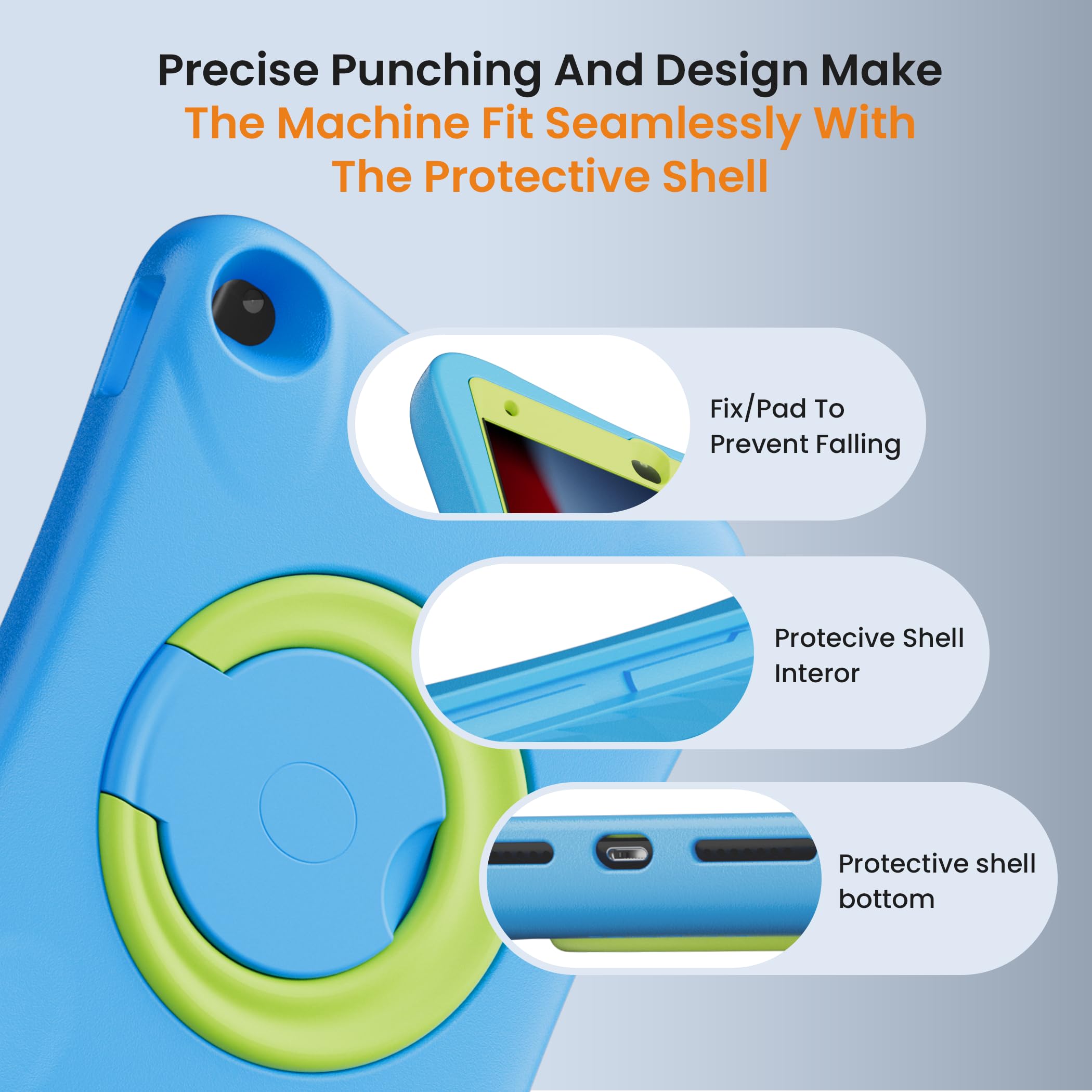 Amazon.com: Pepkoo Case for iPad 10.2 Inch Kids Shockproof Cover