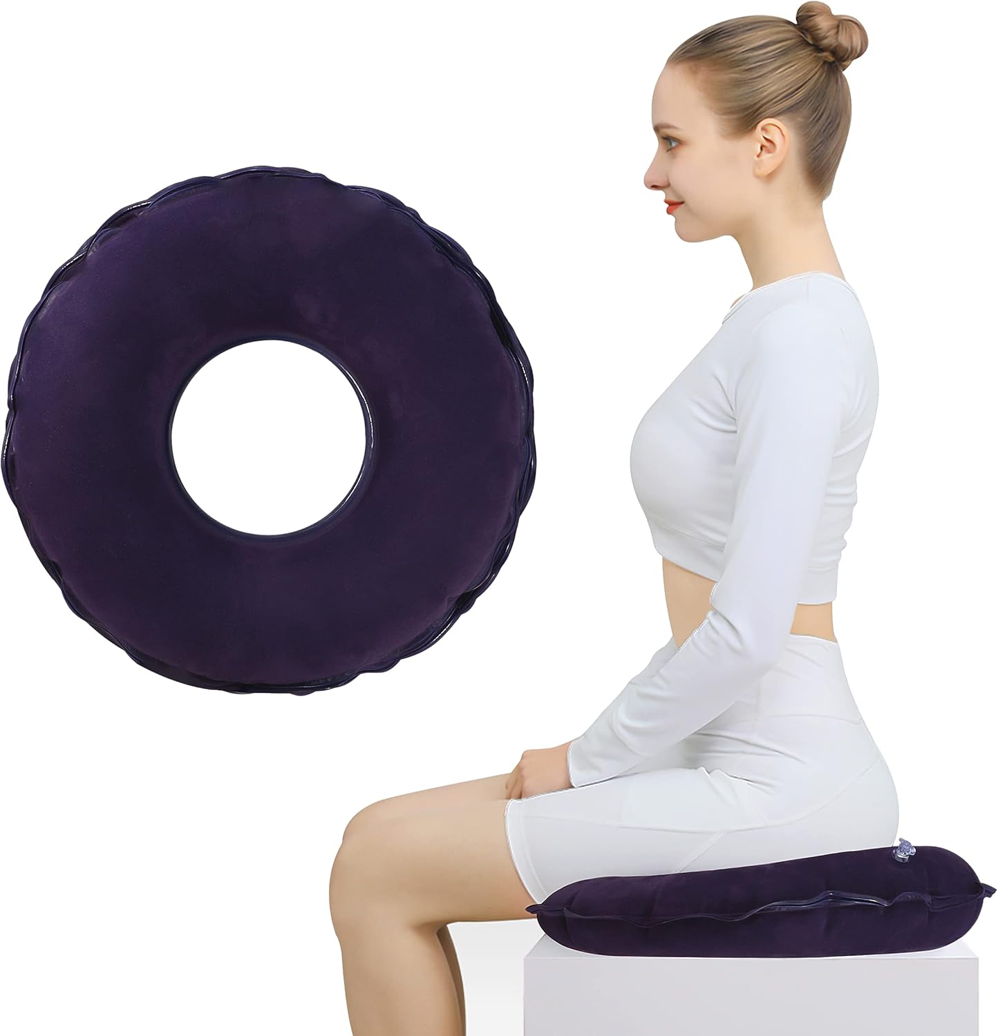 DASGUTES Inflatable DonutPillow Tailbone Pain Relief