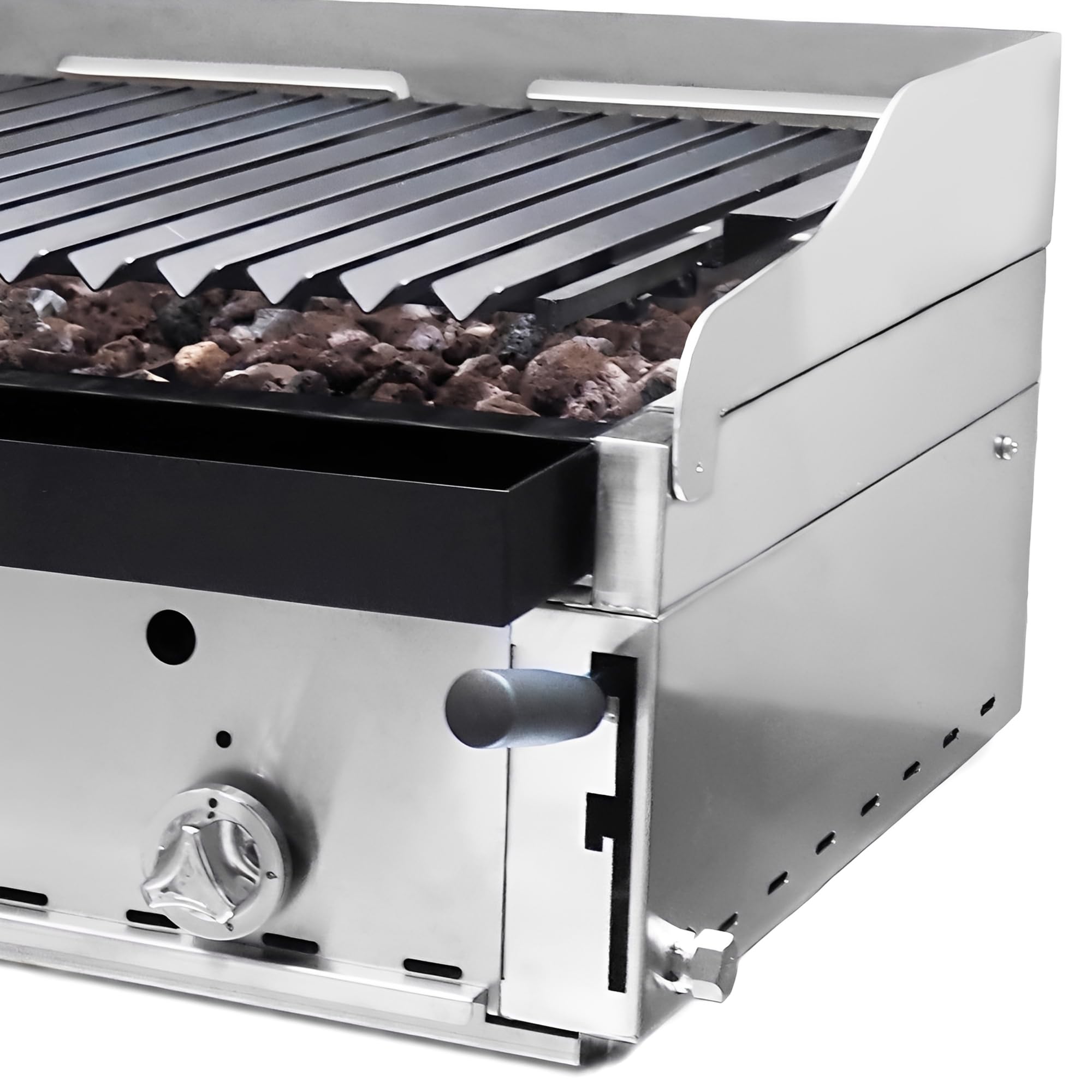MBH Profesjonalny grill gazowy z kamienia wulkanicznego, 35 cm, ekonomiczny, przemysłowy grill i ogrodniczki do baru, restauracji, hotelarstwa.
