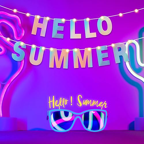 Miniatura 6 de Kit de 112 piezas de pancarta personalizable con purpurina incluye 107 letras y números 3 cuerdas y 2 letras de luz decoración de pared