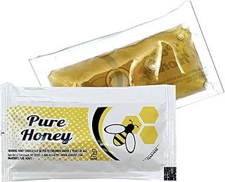 Honey Lover’s Gift Pack – 60 Individual Packets of Pure Honey – Perfect for Tea, Coffee, Travel, and Snacking, Single Serve Packet