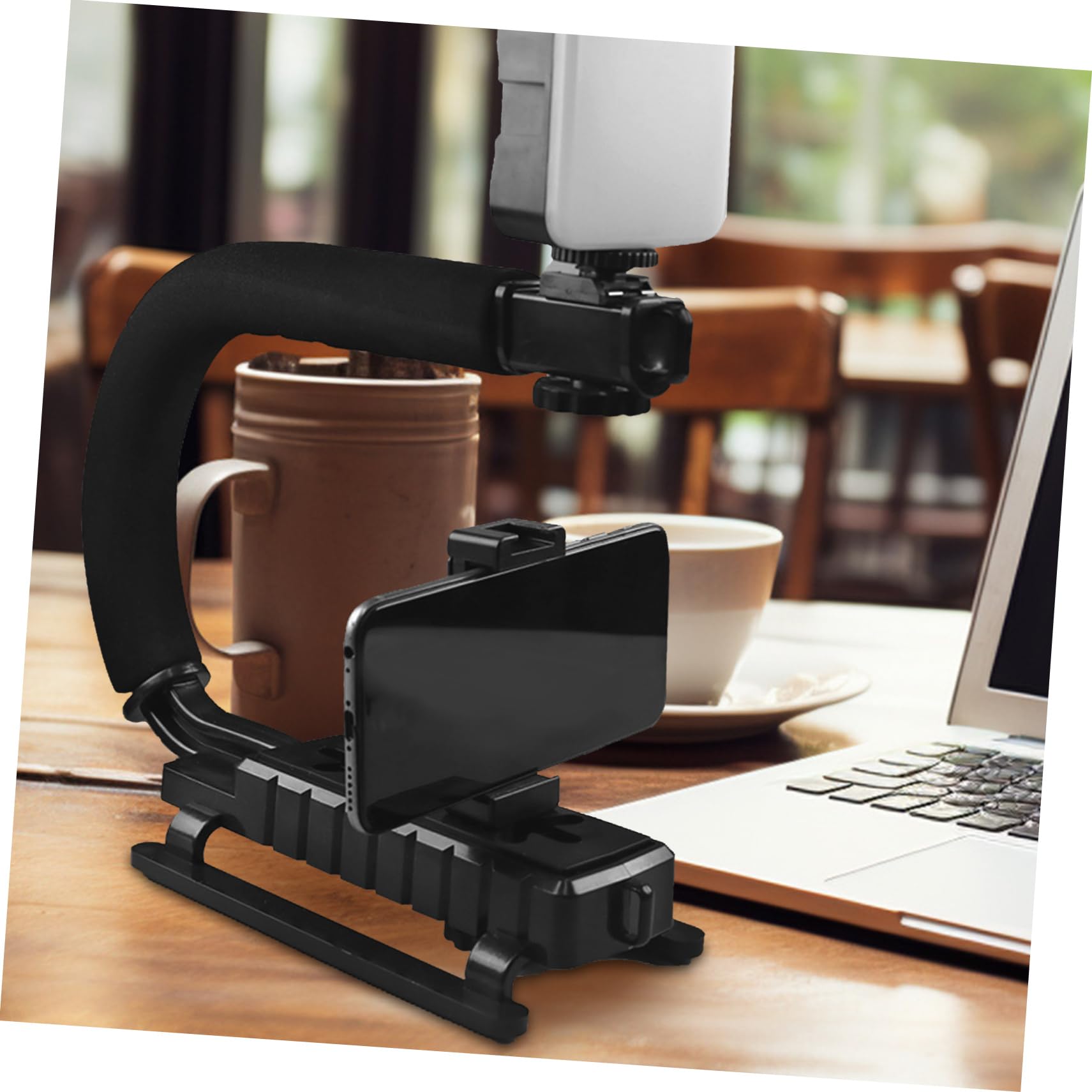 Stabilizzatore per Fotocamera U a Mano, Lega di Alluminio, Nero