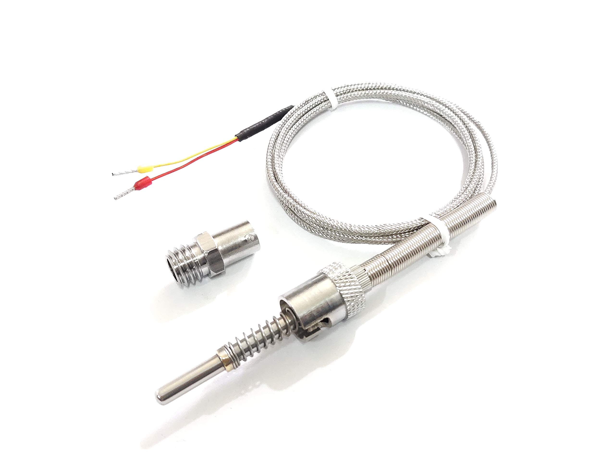 BRAND K TYPE BAYONET THERMOCOUPLE (0-450 C) WITH 3 MTR FG/FG/SS WIRE AND 1/2 BSW ADAPTOR