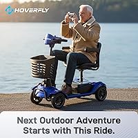 Vista 6 de Hoverfly Scooter de Movilidad T4 para Personas Mayores, Alcance Máximo de 12.4 Millas y 3.7 mph, Asiento de 3 Posiciones y Rueda Trasera