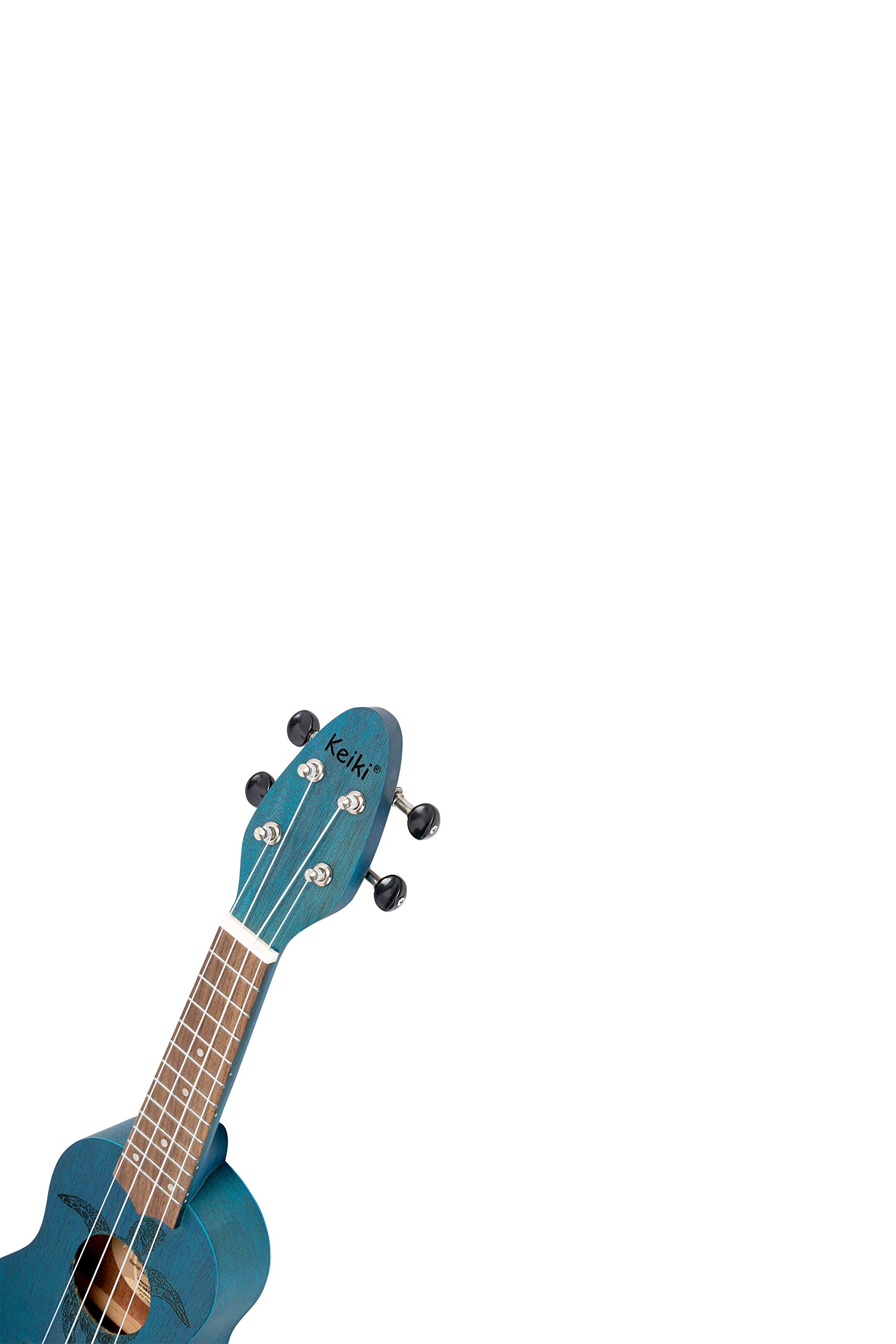 Ortega Guitars Leworęczne Ukulele Sopranino – Akustyczne – Seria Keiki K1 – Okoume, Kolor Niebieski (K1-BL-L)