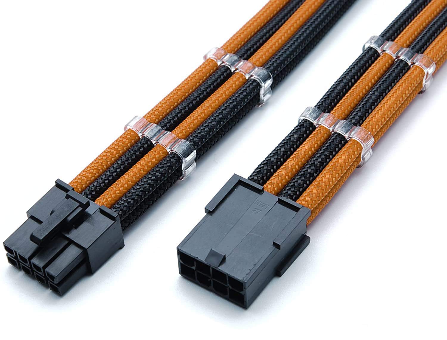 8 Pin PCIE GPU Sleeved Extension Cable 30cm + 2 Cable Combs - Shakmods (Full White) — view 37