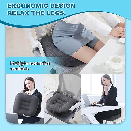 Miniatura 5 de DYMGFZD Cojines de silla de oficina para respaldo y trasero, cojín ergonómico para silla de asiento para sentarse durante mucho tiempo, almohada de