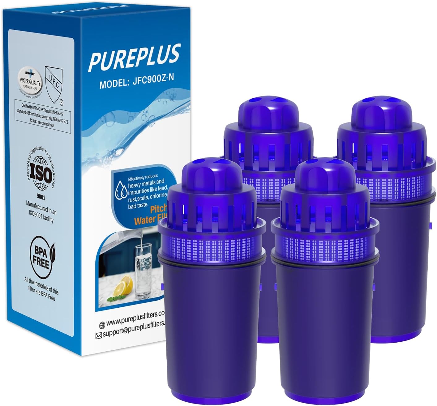 PUREPLUS JFC900Z Pitcher Water Filter Replacement for Pur
