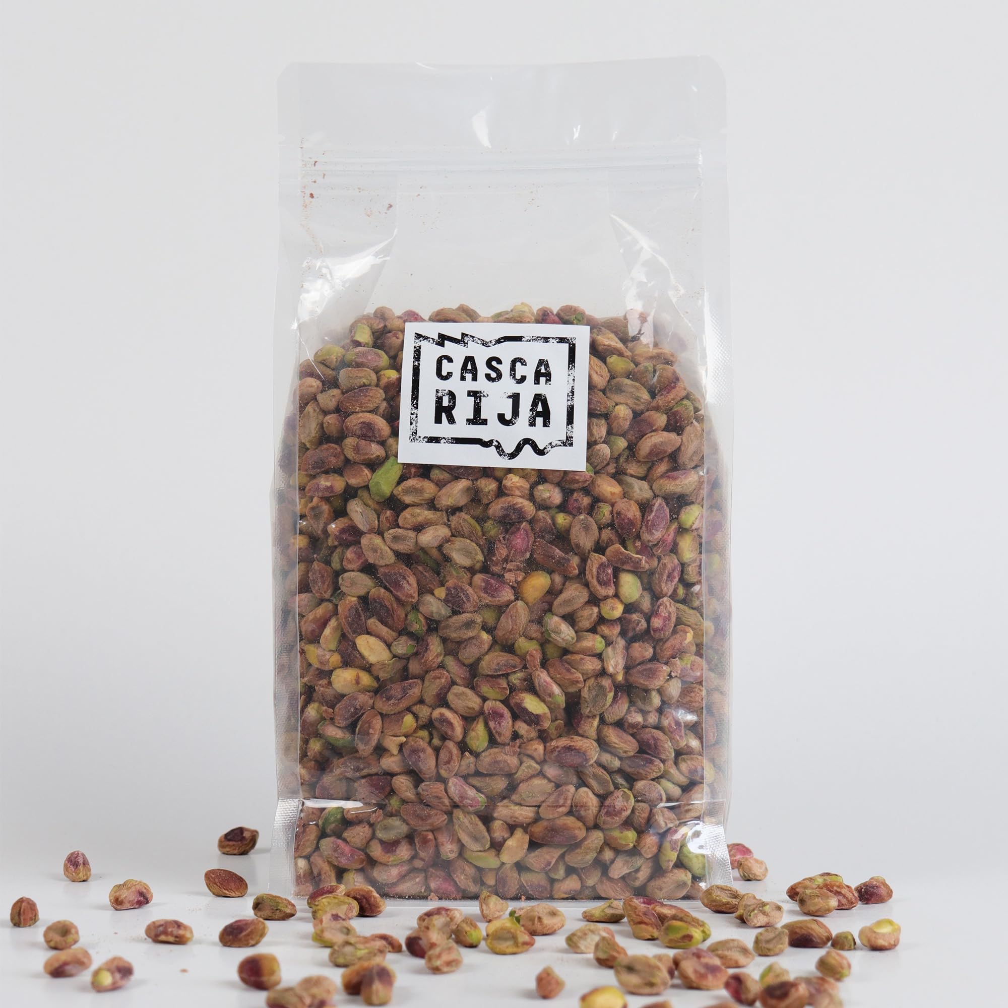 CASCA RIJA: Pistachos Con Piel Naturales 1 Kg | Sin Aceite, Sin Conservantes y Sin Sal Añadido | 100% Natural, Vegano