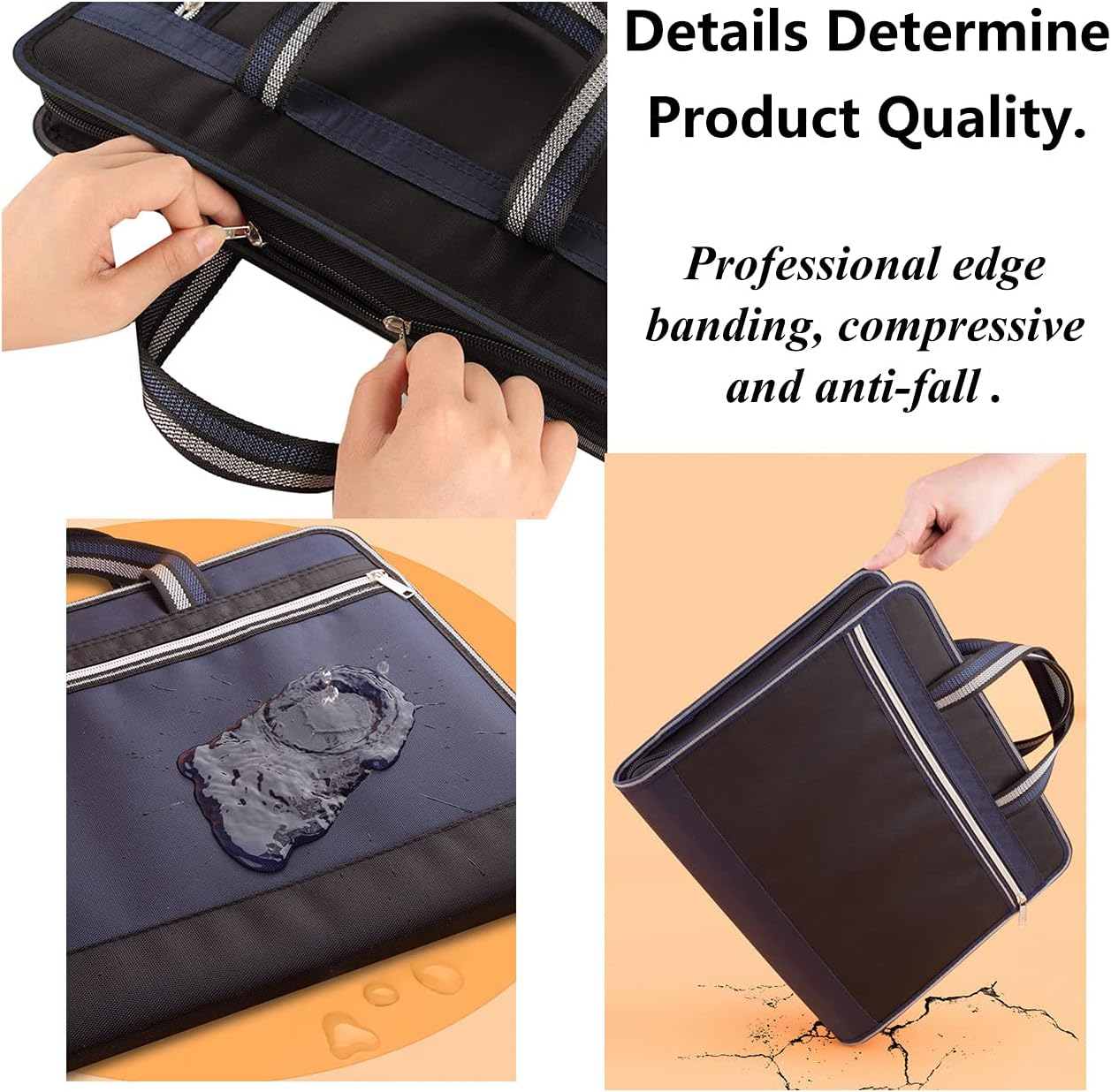 Canvas Expanding Files Organizer, Prussian Blue image 4