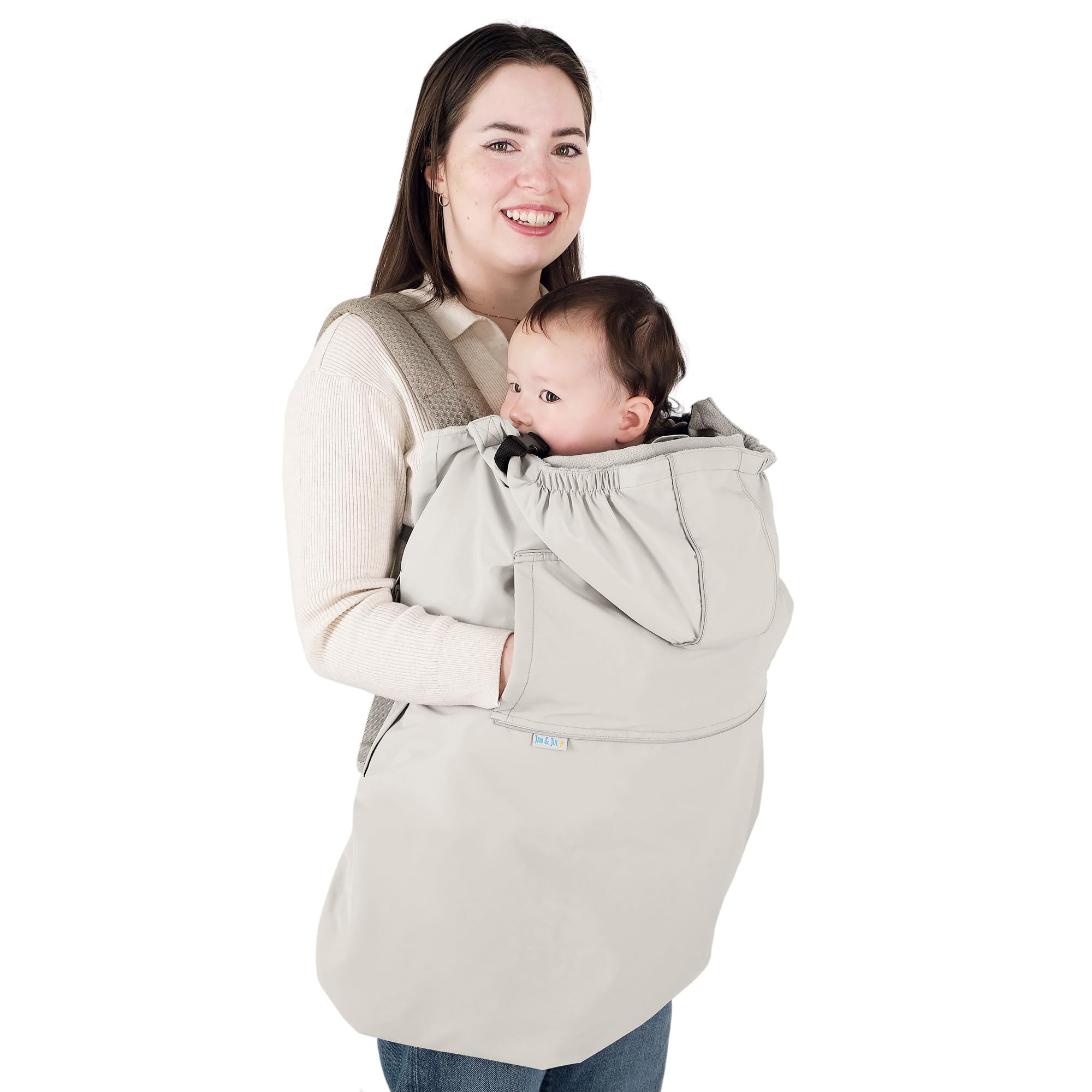 Jan & Jul Marsupio universale impermeabile, protezione invernale compatibile con seggiolino auto e passeggino (Pottery Grey)