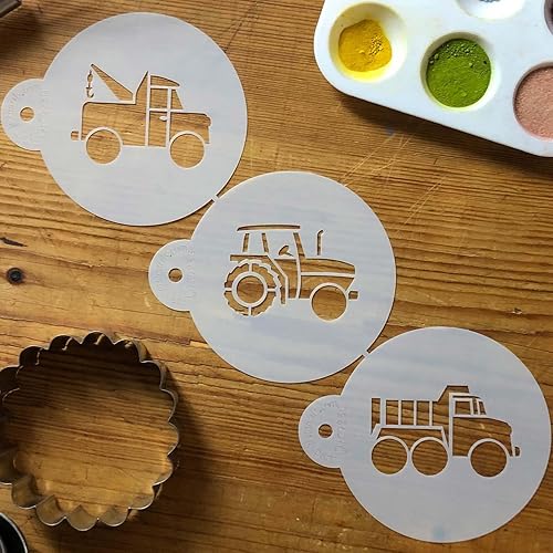 Miniatura 3 de Designer Stencils Juego de galletas para camiones, beigesemitransparente