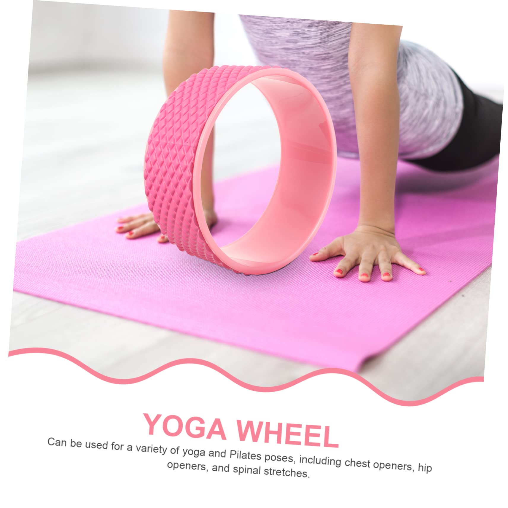 HANABASS Yoga Wheel Rückentrainingsrolle rutschfest für Bessere Haltung und Flexibilität Stabiler Fitness und Yoga Zubehör Geeignet für Anfänger und Fortgeschrittene Fördert