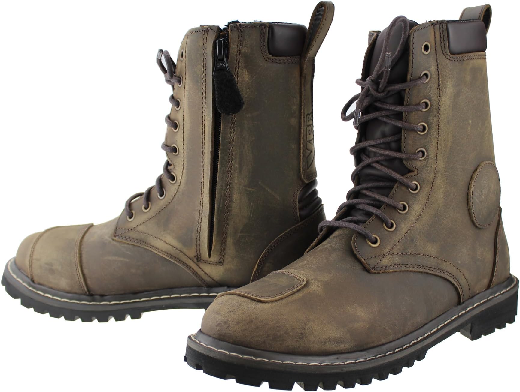 VPR Viper R30 Leather Motorcycle Touring Boots - Motorbike Riding Rugged Boot for Men CE Approved Waterproof