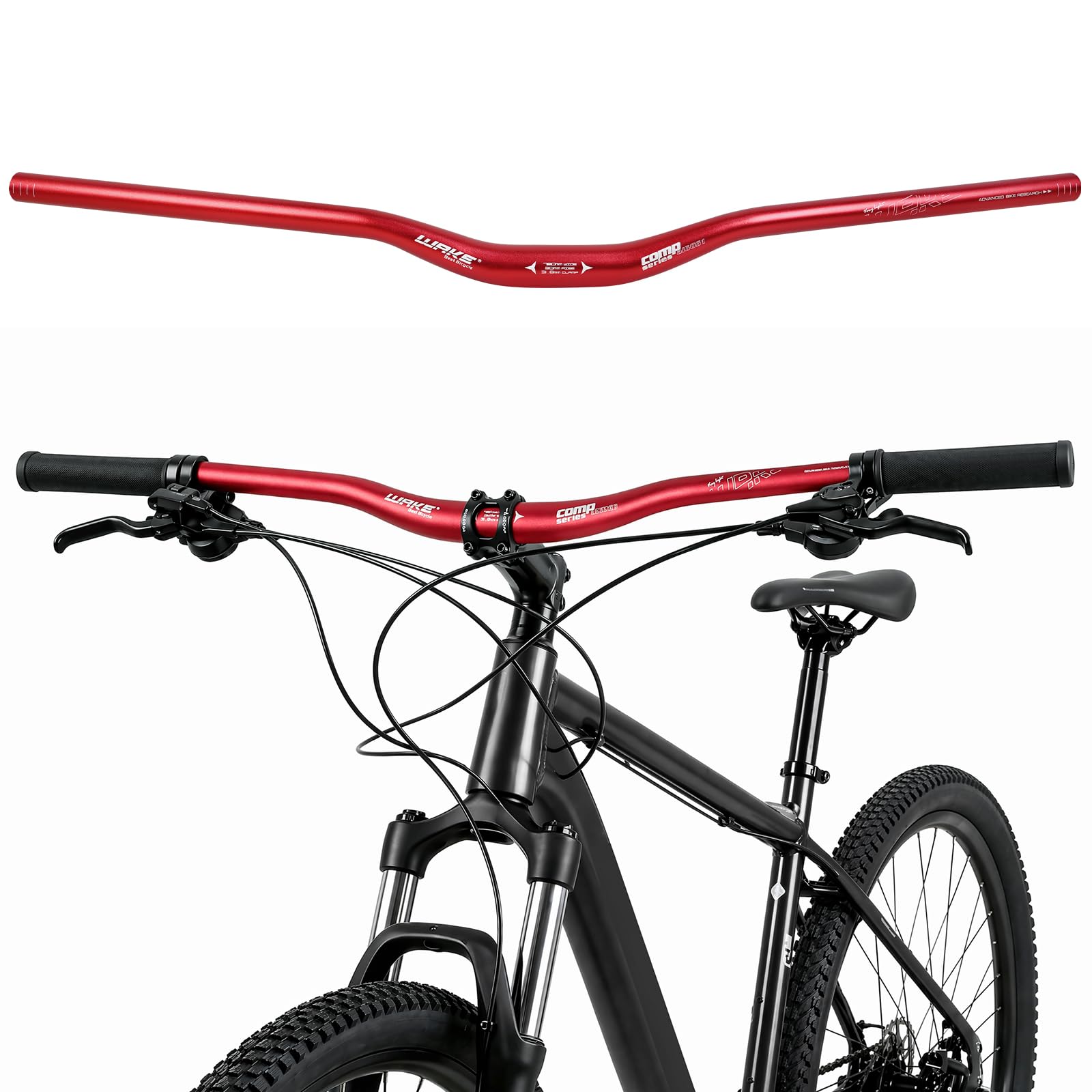 WAKE Fahrradlenker 31.8MM MTB Lenker Aluminiumlegierung Mountainbike Lenker Riser Bar fahrrad lenker für Rennrad MTB 780MM