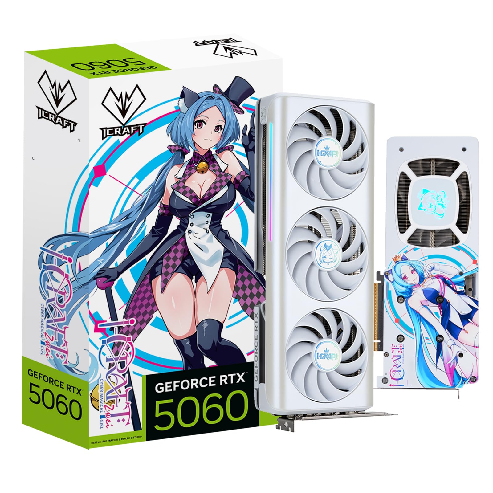 その他 GIRLS GRAPHICS LIMITED EDITION maxsun GeForce RTX 5060 AIGA OC 8GB GDDR7 ACGN Graphics Card