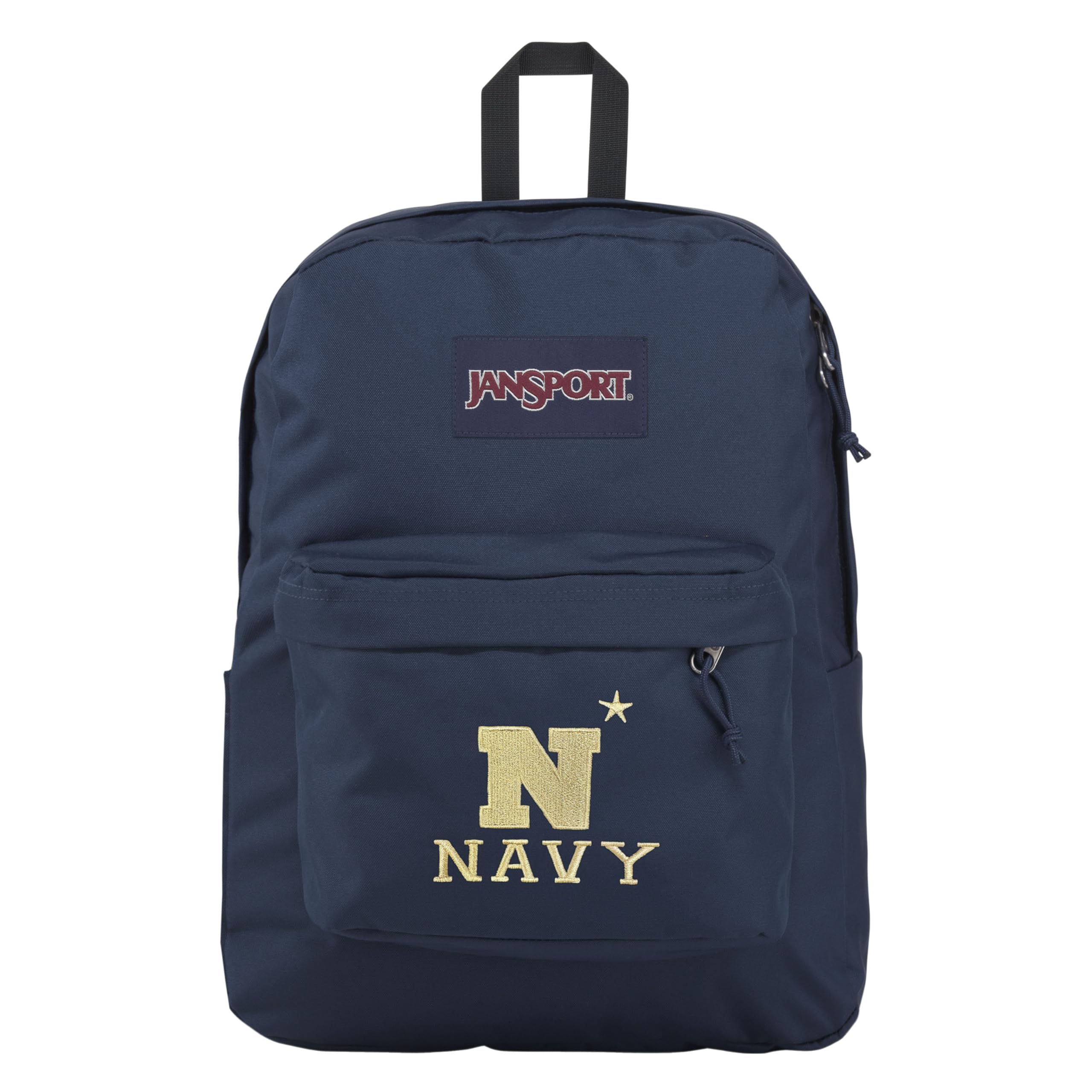 JanSport NCAA Officially Licensed Backpack, Navy Midshipmen, Superbreak Plus with Padded 15'' Laptop Sleeve, Spacious Computer Bag for Men &amp; Women, Durable Daypack with Bottle Pocket, Navy