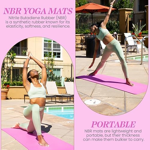 Miniatura 6 de Esterilla de yoga con correa de transporte para ejercicios de suelo  NBR  Yoga diario  Ejercicios en interiores y exteriores  Fitness masculino