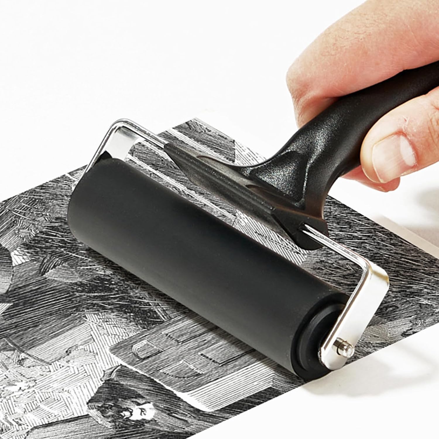 Multipurpose Brayer Roller Suitable for Large Scale Print and Detailed Artwork Portable and Sturdy Portable Printmaking Tool