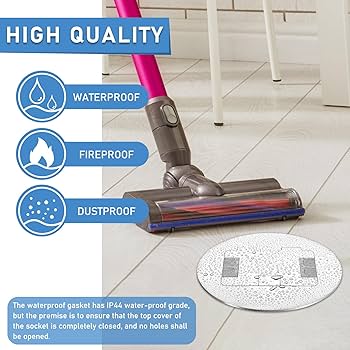 Kanayu 2 Pack Silver Recessed Floor Outlet, 3.98