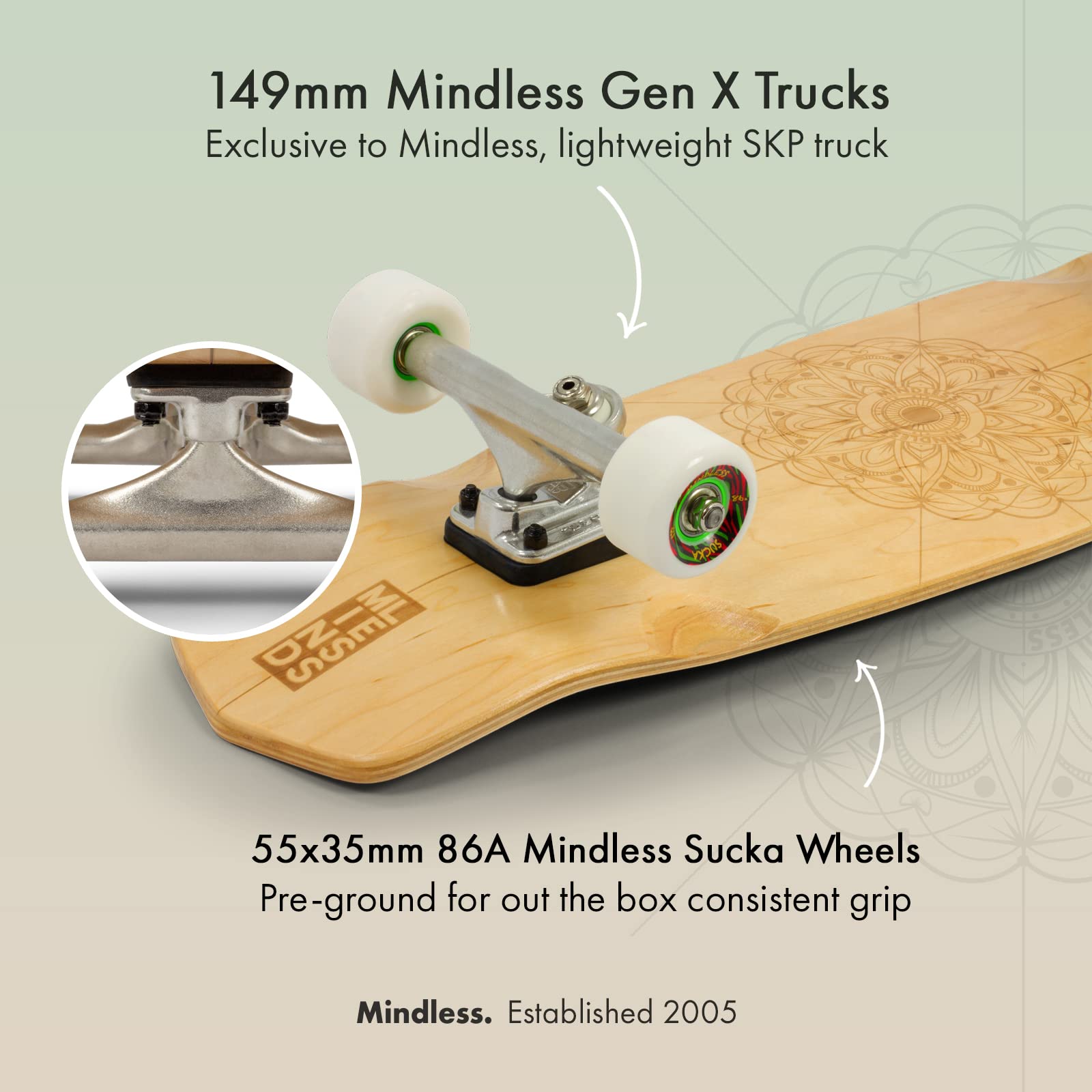 Mindless Mandala Natural | 28” Laser Cut Out Nimble City Cruiser