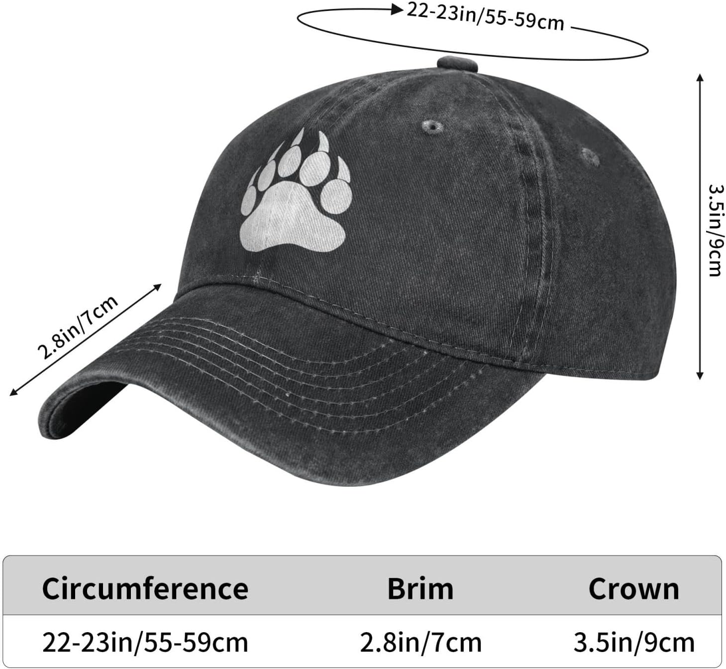 Unisex Cowboy Baseball Cap Gay Bear Pride Paw Adjustable Trucker Cap Baseball Cap