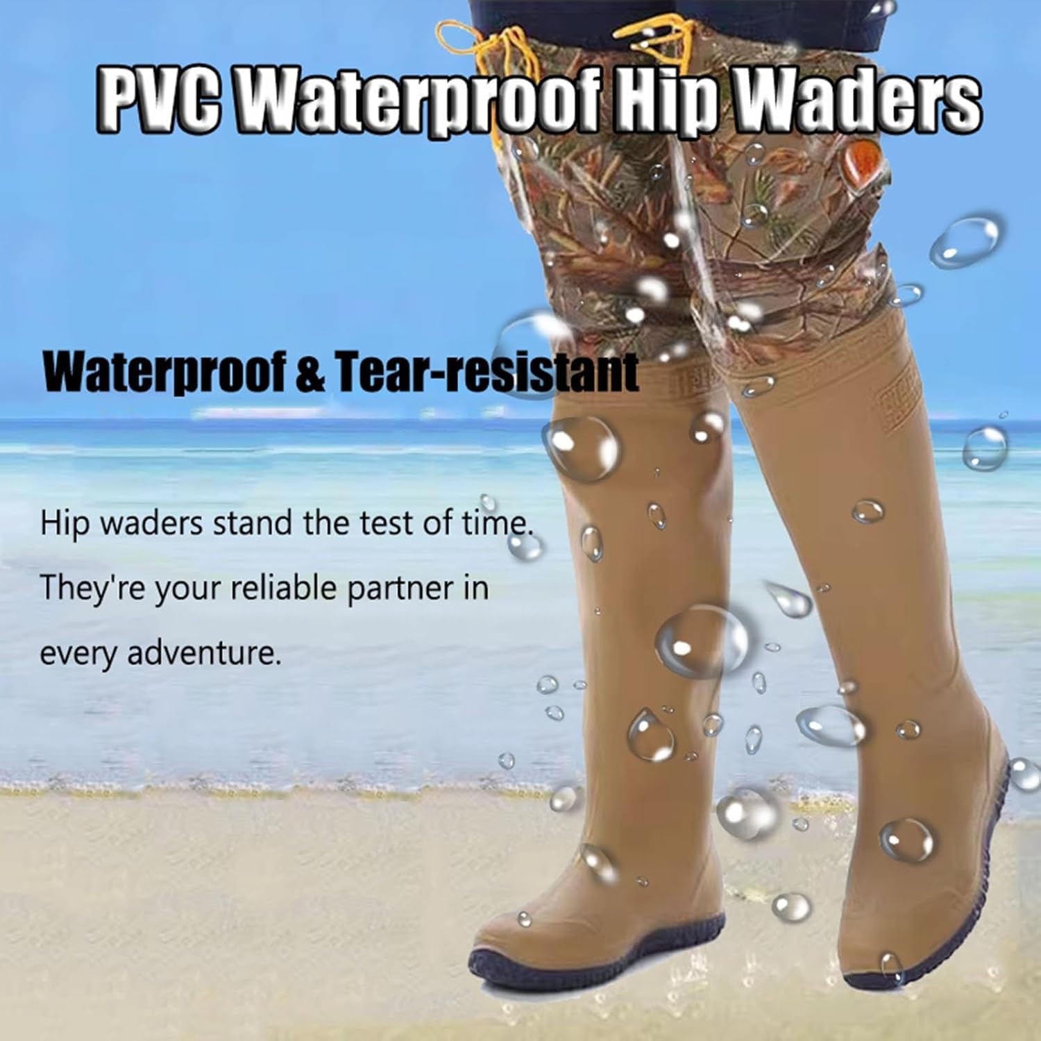 KomNWF LXXW Fishing Chest Waders Lightweight Fishing Frog Shoes with Adjustable Drawstring, Fishing Waterproof Boots, Tall Down Shoes hunting waders(6)